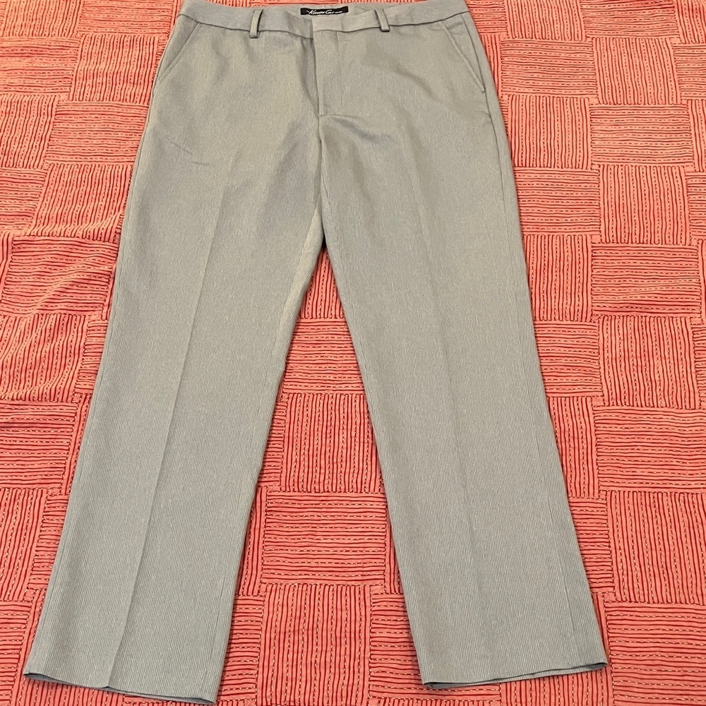 Kenneth Cole W36L32 Light Gray pinstripe Men's Dress Pants